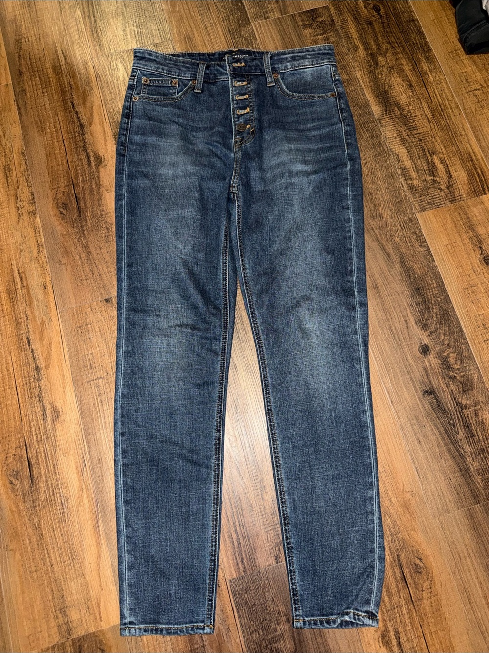 Lucky Brand Bridgette Skinny Jeans 6/28 High Rise Ankle Button Fly Medium Wash